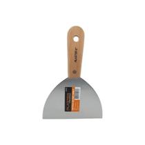 Espátula De Aço Inox 15cm Cabo de Madeira - Plaster Espátula De Aço Inox 15cm Cabo de Madeira - Plaster