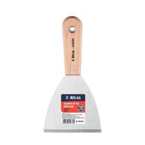 Espátula De Aço Reforçado Com Cabo De Madeira 100MM Atlas Espátula De Aço Reforçado Com Cabo De Madeira 100MM Atlas