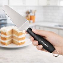 Espátula De Bolo Com Serra Aço Inox Cortar Servir Doce Torta Sobremesa Pizza Cozinha