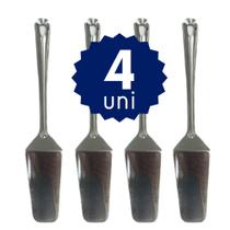 Espátula de Bolo Inox Profissional Aço Inox Escovado Cabo Inteiriço