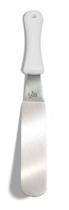 Espátula de confeiteiro curvada aço Inox 7,5" Cabo branco 33Cm UD619