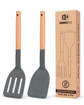 Espátula de cozinha Bundlepro de silicone resistente ao calor, conjunto de 2