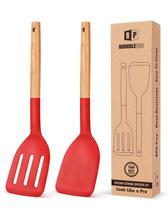 Espátula de cozinha Bundlepro de silicone resistente ao calor, conjunto de 2