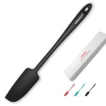 Espátula de frasco de silicone Vovoly resistente ao calor de 28,4 cm preta