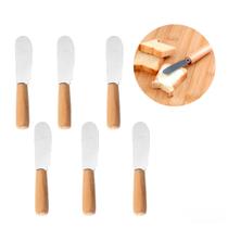 Espátula De Manteiga Cabo De Madeira 6 Peças Cozinha