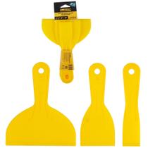 Espatula de plastico para pintura amarelo pro com 3 pecas 1½/3/6'' 18cm