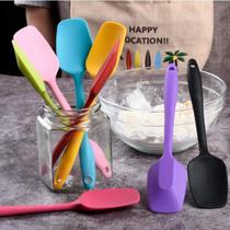Espátula De Silicone 21 Cm Color Reforçada Colher Espátula De Silicone 21 Cm Color Reforçada Colher