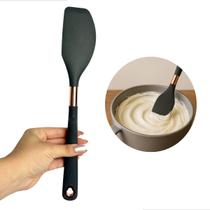 Espatula De Silicone 33cm Cor Cinza Detalhes Em Rose Moderno Pratico Resistente Utensilio Para Cozinha Espatula De Silicone 33cm Cor Cinza Detalhes Em Rose Moderno Pratico Resistente Utensilio Para Cozinha