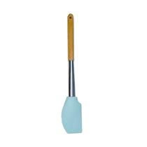 Espátula De Silicone Azul Com Cabo De Madeira E Aço Inox Frigopro Espátula De Silicone Azul Com Cabo De Madeira E Aço Inox Frigopro