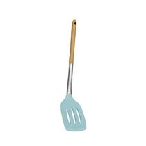 Espátula De Silicone Azul Com Cabo De Madeira e Aço Inox Frigopro Espátula De Silicone Azul Com Cabo De Madeira e Aço Inox Frigopro