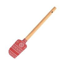 Espátula De Silicone Com Cabo De Madeira Para Confeitaria E Decoração De Bolos