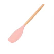Espátula de Silicone com Cabo de Madeira Rosa FEN7168D