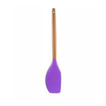 Espátula de Silicone com Cabo de Madeira Roxo FEN7168D