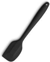 Espátula de Silicone Curva Pequena 21cm Preta Reforçada Espátula de Silicone Curva Pequena 21cm Preta Reforçada
