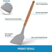 Espátula de silicone flexível premium (12,5 polegadas) - resistente e fácil de limpar