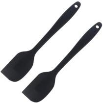 Espatula De Silicone Preta Grande Kit 02 Un