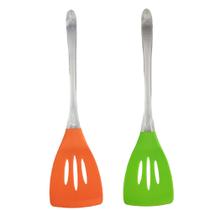 Espatula de Silicone Utensilio Kit 2 Unidades Cozinha Refeiçao Receita Fritura Doce Salgado