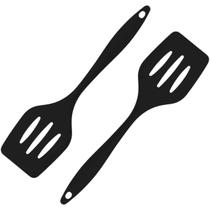 Espatula De Silicone Vada Preta Grande Kit 02 Un