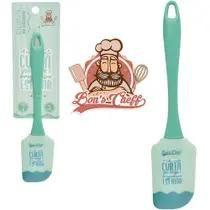 Espátula de Silicone Verde com Cabo Acrílico 24X5cm Espátula de Silicone Verde com Cabo Acrílico 24X5cm