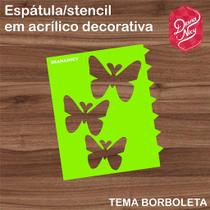 Espátula Decorativa em Acrílico Borboleta 2x1 - Ideal para Artesanato Espátula Decorativa em Acrílico Borboleta 2x1 - Ideal para Artesanato