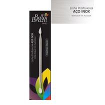 Espátula dupla para cutícula em aço inox - linha profissional