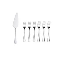 Espatula e Garfo de Bolo Talheres Sobremesa Aço Inox Kit 7un Espatula e Garfo de Bolo Talheres Sobremesa Aço Inox Kit 7un