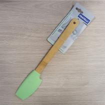 Espátula em Silicone 2 em 1 com Cabo de Bambu - Verde - 1 unidade - Fratelli - Rizzo