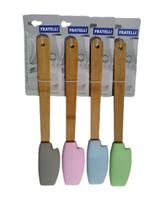 Espátula em Silicone 2 em 1 pão duro com Cabo de Bambu - FRATELLI