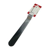 ESPÁTULA FLEXÍVEL CURVA ECG-233 4,5x2,0x36,4CM INOX 23CM CABO PLÁSTICO CONFEITARIA PROFISSIONAL