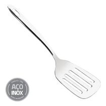 Espátula Fritura Chapa Inox Vazada 21,5 Cm Espátula Fritura Chapa Inox Vazada 21,5 Cm