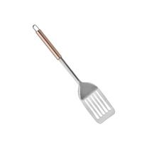 Espatula Fritura Hamburguer Vazada Chapeiro Cozinha Restaurante Inox Cabo Rose Gold Kehome