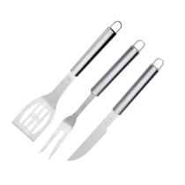 Espatula Garfo e Faca Cabo Longo Kit Churrasco Inox 3un Espatula Garfo e Faca Cabo Longo Kit Churrasco Inox 3un