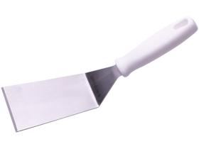 Espátula Inox Curva para Fritura com Cabo Branco 25 cm - Mundial Espátula Inox Curva para Fritura com Cabo Branco 25 cm - Mundial