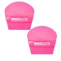 Espátula Leque 33 Rosa Semi Flexível Profissional 02pçs