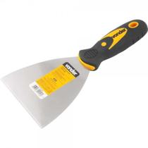 Espátula Lisa 4" 10,1 cm Lâmina Aço Cabo Anatômico Emborrachado Vonder Massa Corrida Pedreiro Espátula Lisa 4" 10,1 cm Lâmina Aço Cabo Anatômico Emborrachado Vonder Massa Corrida Pedreiro