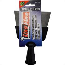 Espatula Lixa Flex Aco Inox Cabo Plastico Extensivel -115Mm