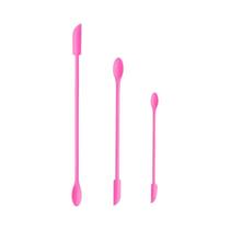Espátula Mini De Silicone Dupla Para Máscara De Emulsão, Kit De Ferramentas Cosméticas De 3 Peças,