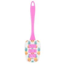 Espátula Multiuso de Silicone Decorada Cabo Acrílico Colorido 24 cm