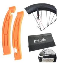 Espatula Nylon Remoção Camara Bicicleta Kit Tira Troca Pneu Bike Curva MTB Ciclismo Reparo Trilha - PTK 2 Espátulas Cores