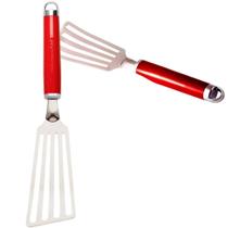 Espatula p/ Chapa Flexivel 33cm profissional Inox KitchenAid Vermelha Espatula p/ Chapa Flexivel 33cm profissional Inox KitchenAid Vermelha