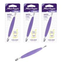 Espátula P/ Empurrar Raspar Cutícula 3u Merheje Basic Lilás Espátula P/ Empurrar Raspar Cutícula 3u Merheje Basic Lilás