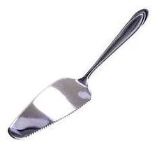 Espátula Pá P/ Cortar Bolo Tortas Doces C/ Serra Em Aço Inox