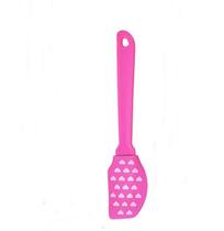 Espátula Pão Duro Rosa com Coração em Silicone