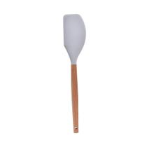 Espátula Pão Duro Silicone Cabo em Madeira 32cm Kenya Cinza