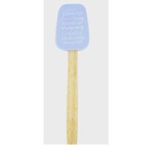 Espátula Pão Duro Silicone Estampada Cabo de Madeira 28 Cm Resistente