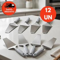 Espátula Para Bolo Cabo Branco Em Aço Inox Jogo Para Confeitaria Inoxidável Cabo Branco Plástico Bol Espátula Para Bolo Cabo Branco Em Aço Inox Jogo Para Confeitaria Inoxidável Cabo Branco Plástico Bol
