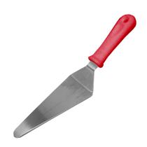 Espátula Para Cortar Bolo Torta Doces Em Inox Vermelha 25 cm -