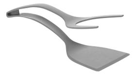 Espatula Para Cozinha Em Formato De Pinça Pega Tudo Cinza