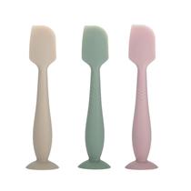 Espátula para creme de assadura de bebê MSVP em silicone macio 16,5 cm, kit com 3