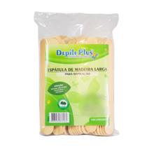 Espátula Para Depilação Larga Descartável 100 Un Depile Plus